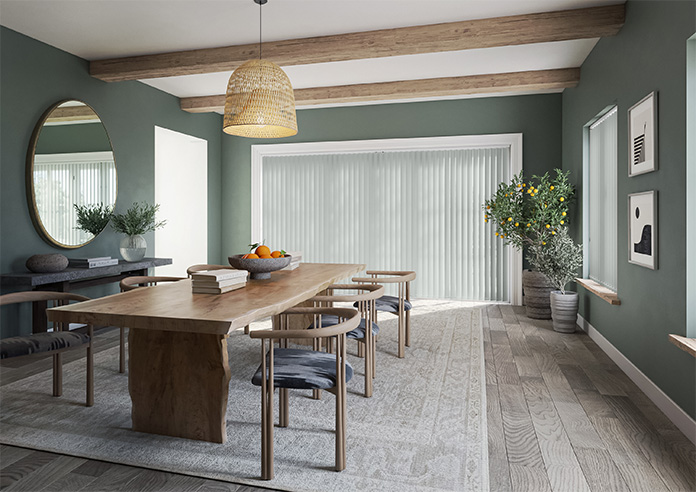Trinity (FR Blackout), Heron Grey - Vertical Blind - Image 7